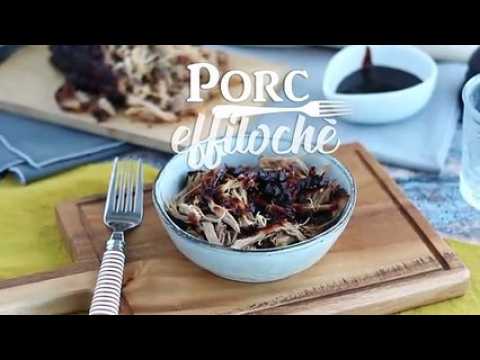 Porc effiloché à l'américaine (pulled pork)