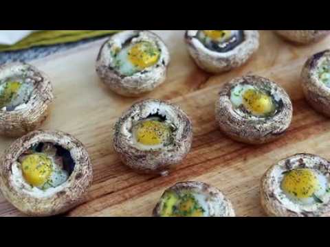 Champignons aux œufs de caille