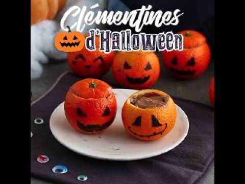 Clémentines d'halloween et sa mousse au chocolat