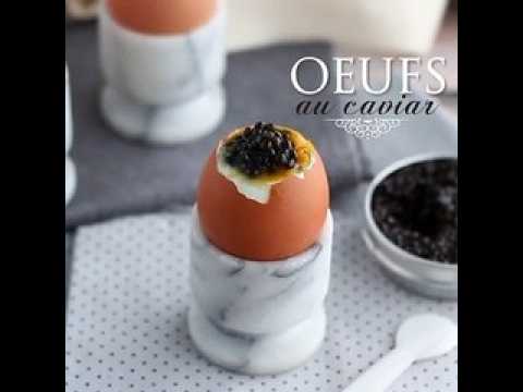 Œufs à la coque au caviar