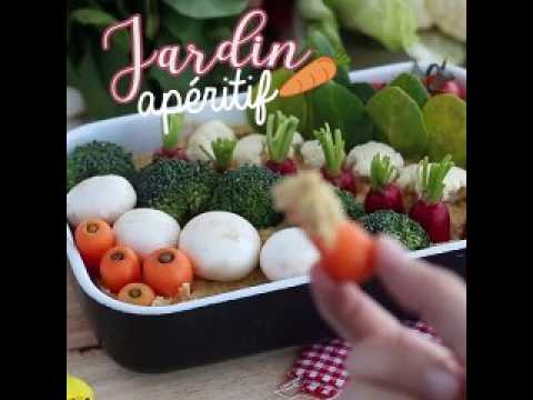 Potager pour l'apéritif (houmous et petits légumes)