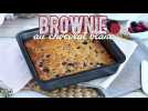 Brownie au chocolat blanc et aux fruits rouges (blondie)