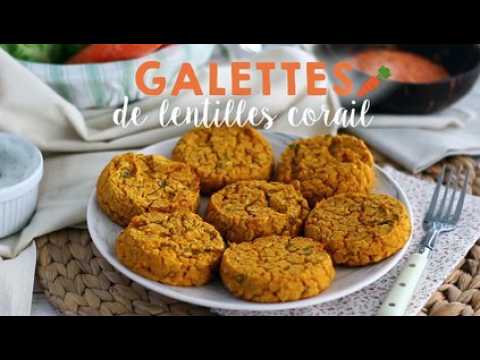 Galettes aux lentilles corail et carottes