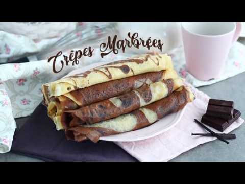 Crêpes marbrées vanille chocolat