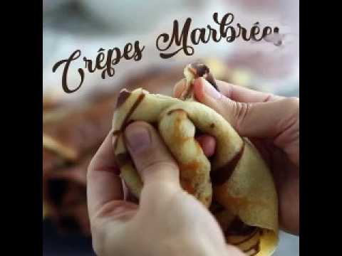 Crêpes marbrées vanille chocolat