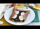 Galette de sarrasin aux épinards, jambon et fromage de chèvre