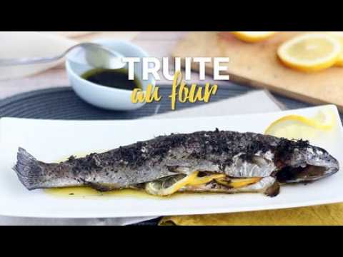 Truite au four thym et huile d'olive