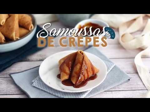 Samoussas de crêpes aux pommes caramélisées