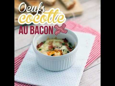 Oeufs cocotte au bacon et à la ciboulette, une recette rapide