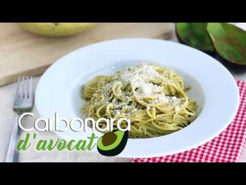 Pâtes spaghetti carbonara d'avocat