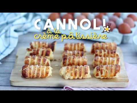 Cannoli à la crème pâtissière vanille