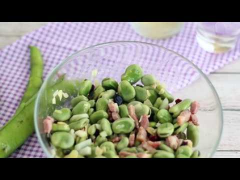 Salade de fèves aux lardons