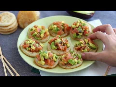 Toasts au saumon et à l'avocat