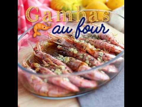 Gambas au four à l'ail et aux herbes