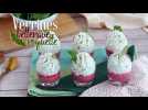 Verrines à la betterave et mousse de roquette