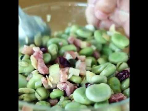 Salade de fèves aux lardons