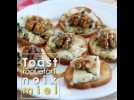 Toasts au roquefort, noix et miel - Label : Ptitchef FR Cloud - Category : Cuisine