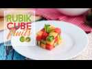 Rubik's cube de fruits, la salade de fruits design