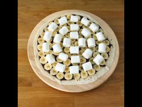 Pizza sucrée banane chocolat