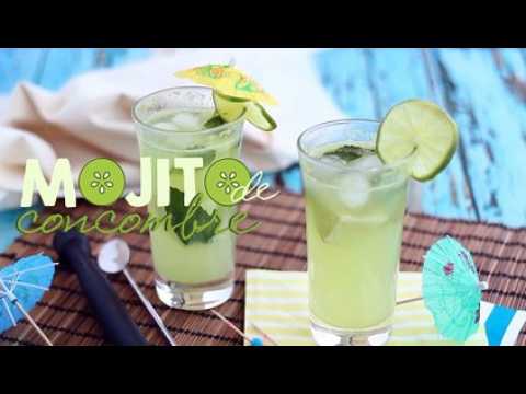 Mojito au concombre, cocktail sans alcool