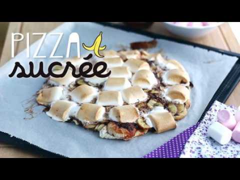 Pizza sucrée banane chocolat