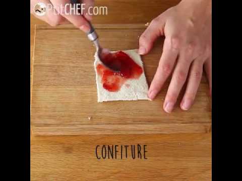 Wraps de pain de mie à la confiture