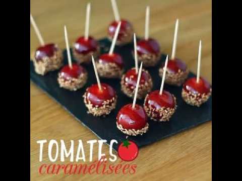 Tomates cerises caramélisées aux graines de sésame ou tomates d'amour