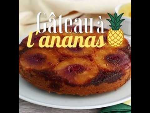 Gâteau renversé à l'ananas facile