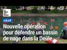 Nouvelle opération pour défendre un bassin de nage dans la Deûle à Lille