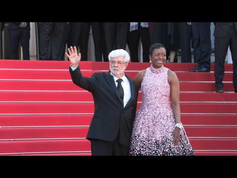 Cannes: George Lucas on the red carpet before receiving honorary Palme d'Or award