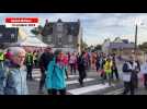 VIDÉO. Pour cette première marche solidaire « rose » , 90 participants s'élancent à Saint-Brieuc