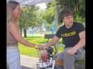 Un smoothie au bout de l'effort au village départ du Dauphiné à Mâcon