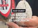 Il a créé un saucisson... en forme de ballon de rugby