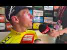 Remco Evenepoel réagit après sa chute