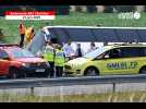 VIDÉO. Accident de car sur l'A81 près du Mans : 4 morts, un important dispositif de secours déployé