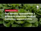 VIDEO. Des salades contaminées à la listéria rappelées dans de nombreux supermarchés