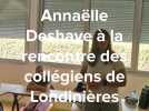 Annaëlle Deshaye face aux collégiens de Londinières