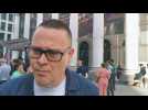 Raoul Hedebouw manifeste à Bruxelles contre la hausse des dépenses militaires