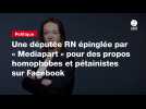 VIDEO. Une députée RN épinglée par « Mediapart » pour des propos homophobes et pétainistes sur Facebook