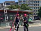 Insolite - Pourquoi les pompiers ont tiré une corde de 80 mètres place de la Guierle à Brive ?