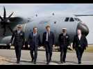 VIDÉO. Emmanuel Macron arrive à bord d'un A400M de l'armée de l'air et de l'espace au Bourget