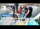 Dunkerque : des scolaires sur le bateau de Thomas Ruyant