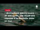VIDEO. « Je n'arrivais pas à y croire » : 31 ans après, elle reçoit une réponse à sa bouteille jetée en mer