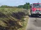 Un feu de talus dans la rue du Priez à Buire-le-Sec