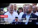 Yannick Neuder, ministre de la Santé, venu à la rencontre de la famille d'une des victimes de l'intoxication