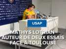 USAP - Toulouse : pour sa première à Aimé-Giral, Mathys Lotrian marque deux essais