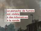 Faits divers - Incendie spectaculaire en centre-ville de Clermont-Ferrand : une fumée visible à des kilomètres