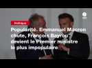 VIDEO. Popularité. Emmanuel Macron chute, François Bayrou devient le Premier ministre le plus impopulaire