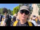 Creil. La comédienne Corinne Masiero dans le cortège de la marche pour Gaza