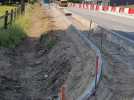 Talmas : les travaux d'aménagement des entrées de village sur la RN 25 avancent